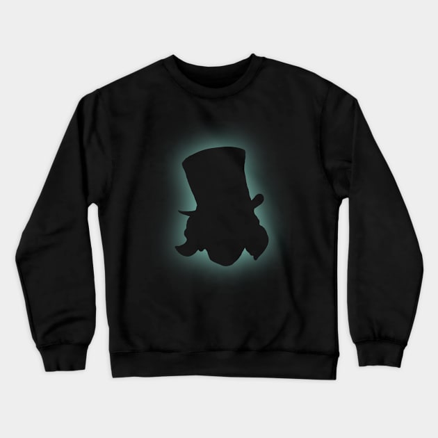 Hat Box Ghost Silhouette Crewneck Sweatshirt by Chriscut